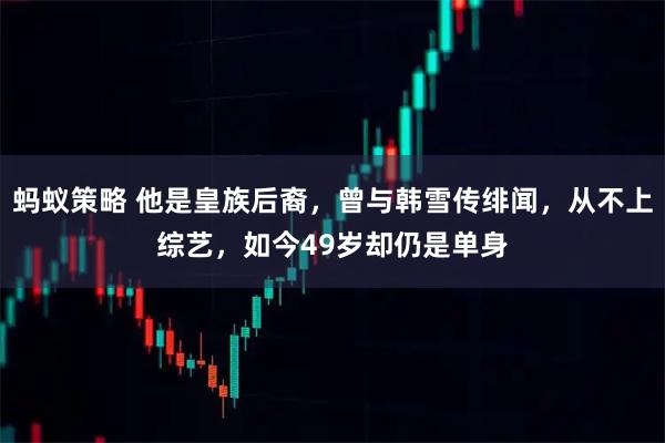 蚂蚁策略 他是皇族后裔，曾与韩雪传绯闻，从不上综艺，如今49岁却仍是单身